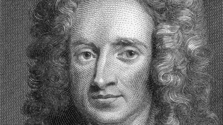 Woodcut of Isaac Newton