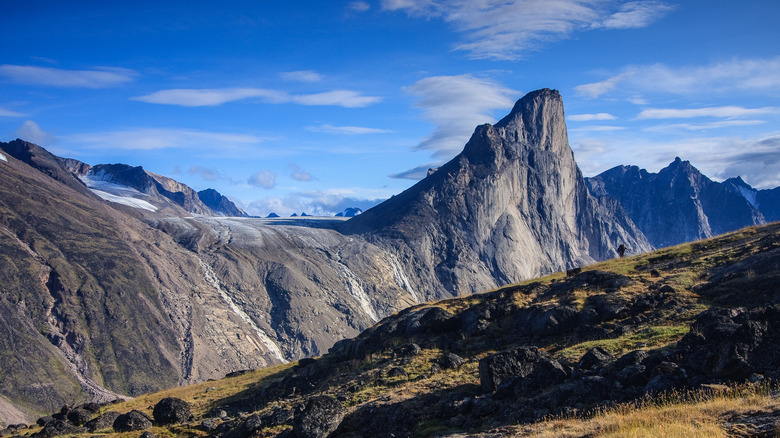 Baffin Island view of Mount Thor in distance