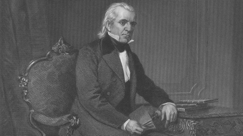 Polk leans on desk