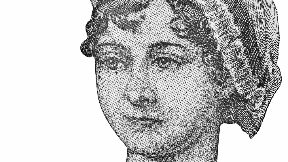 Jane Austen stipple drawing