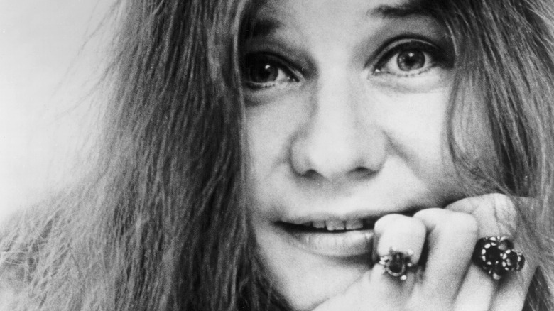 Janis Joplin wearing rings