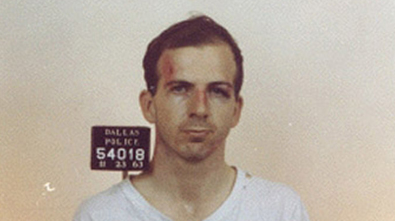 Lee Harvey Oswald mugshot in 1963 after shooting JFK