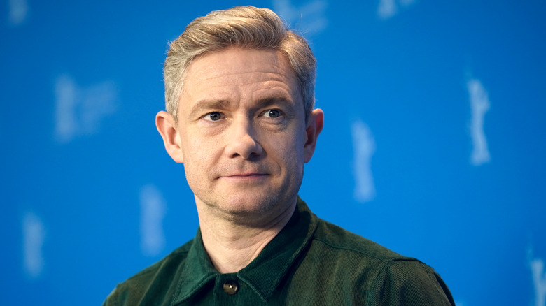 Martin Freeman looking serious