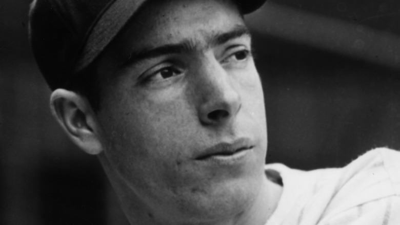 Joe DiMaggio in baseball uniform