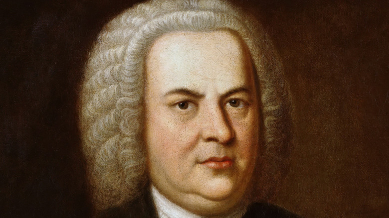 Johann Sebastian Bach posing