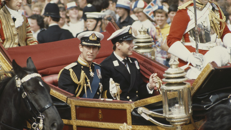 Charles and Prince Andrew wedding
