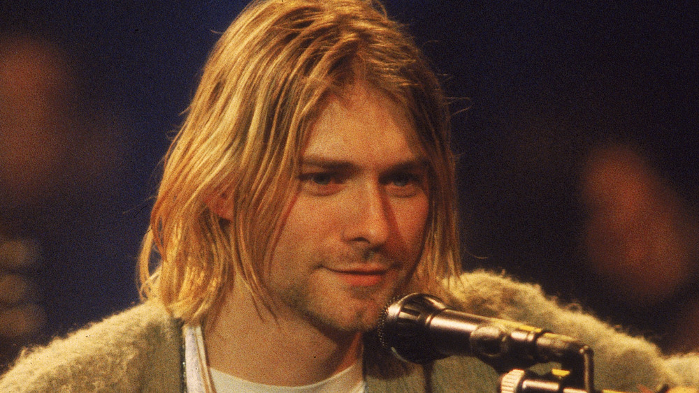 Kurt Cobain and microphone