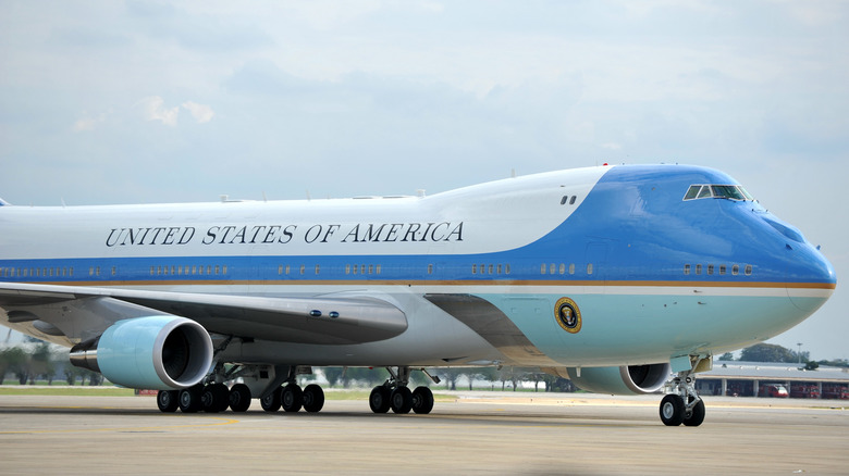 Air Force One on the runway