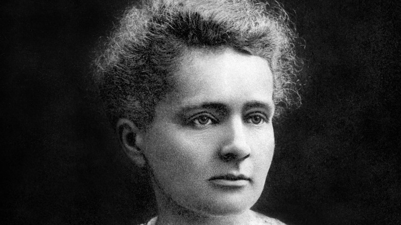 Marie Curie posing for portrait