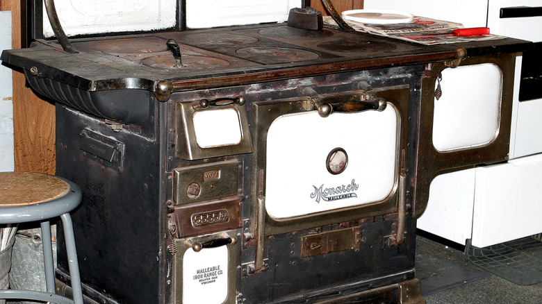 Iron wood-burning stove