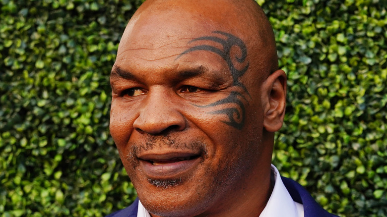 Mike Tyson with fist up