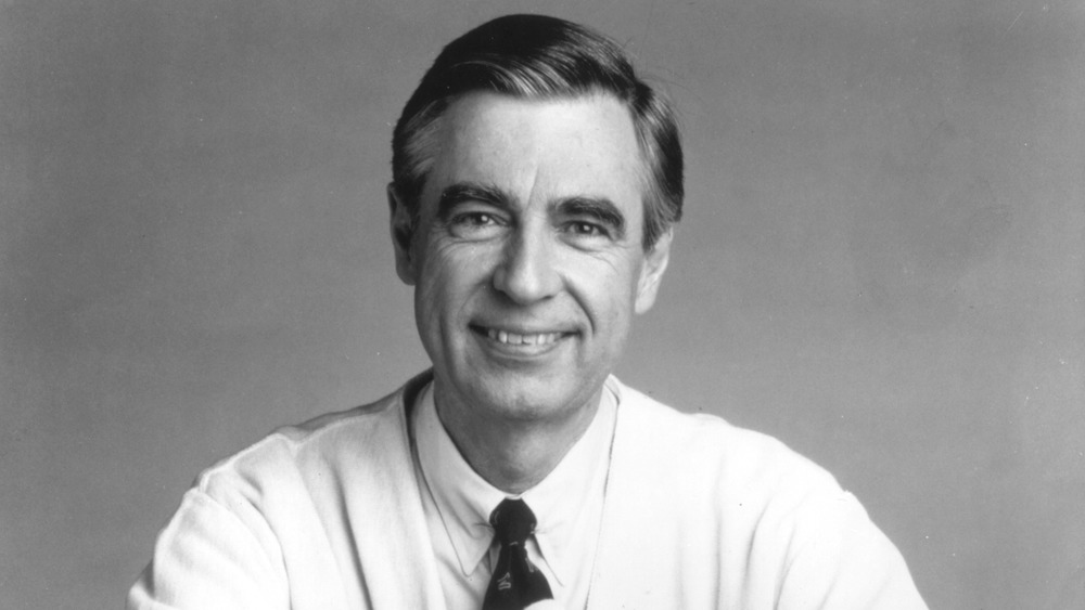 Mr. Rogers posing for a promotional picture in 1988