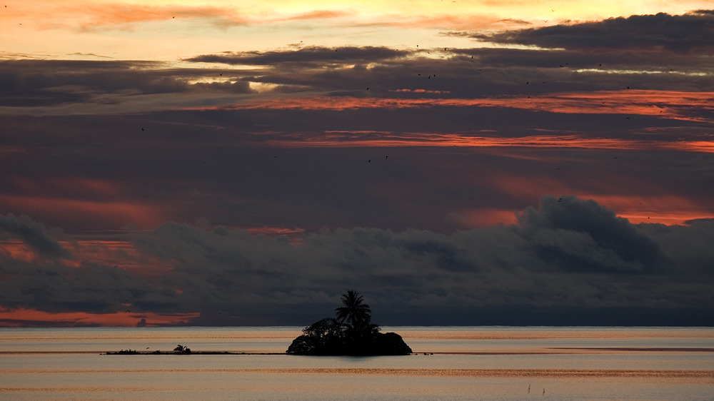 Sunset in Palmyra Atoll USA