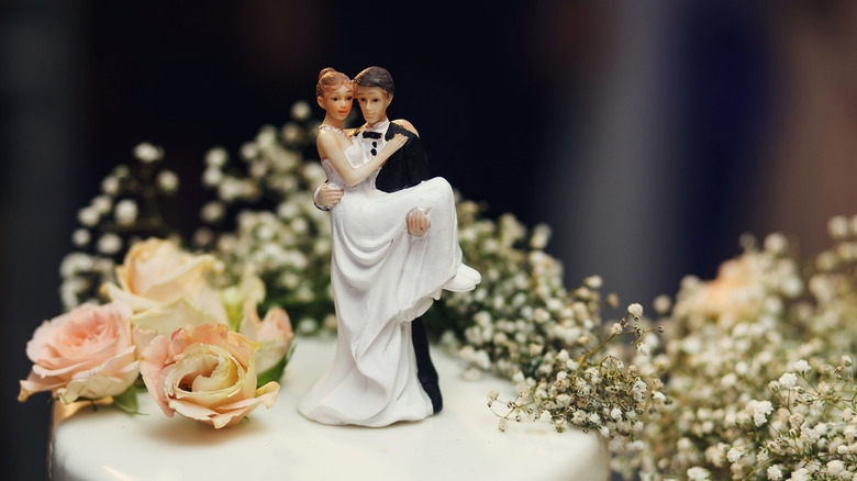 a wedding cake topper