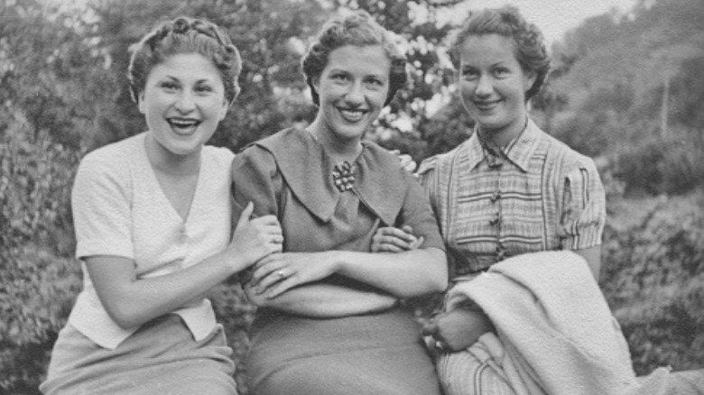 three women smiling