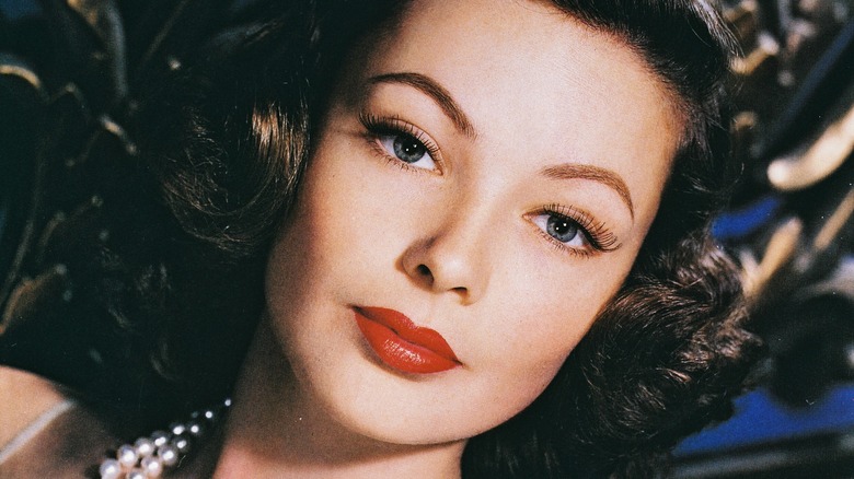 Gene Tierney looks ahead