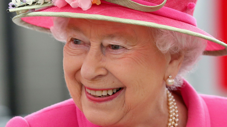 Queen Elizabeth II pink