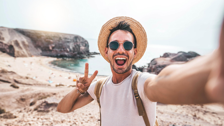 Man taking a selfie