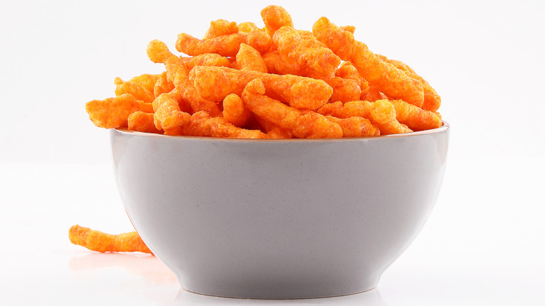 a bowl of Cheetos