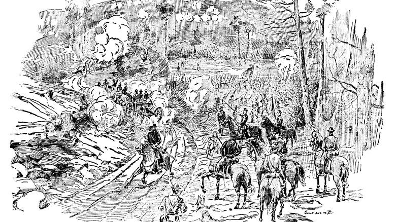 soldiers causing destruction