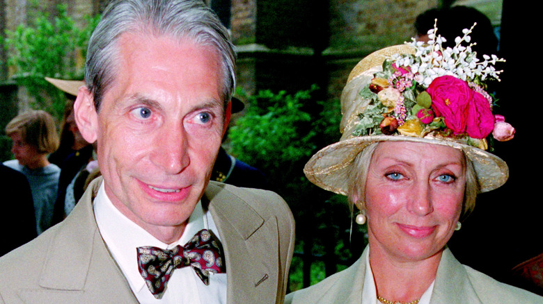 charlie and Shirley Watts grinning