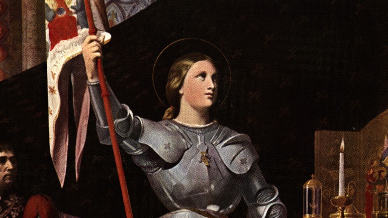 Joan of Arc holding flag