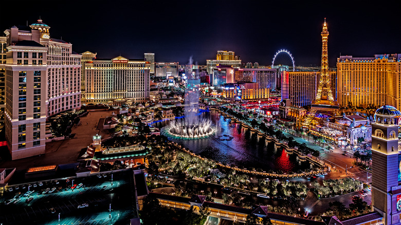 Las Vegas strip at night