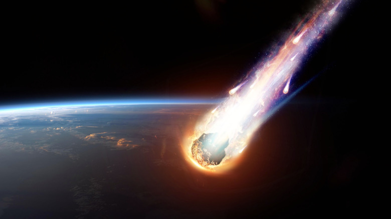 Meteor heading toward Earth