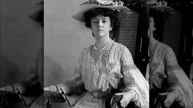 Alice Roosevelt sitting on a chair