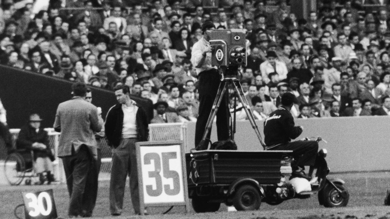 television crew 1956 football game