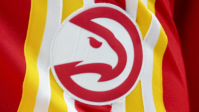 Atlanta Hawks logo on player uniform