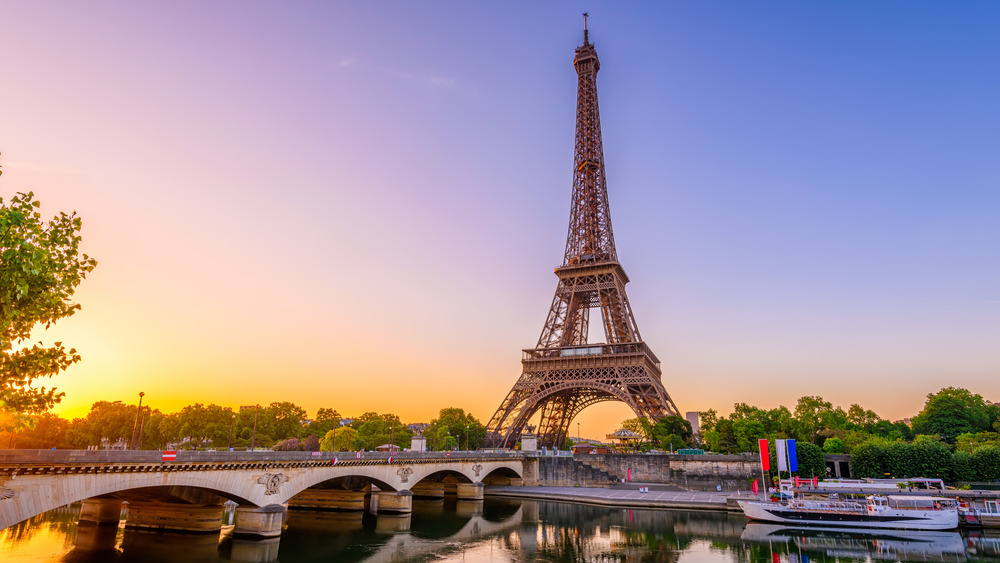 Eiffel Tower Bridge River