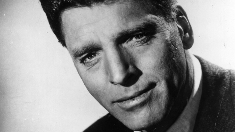 Burt Lancaster slightly smiling