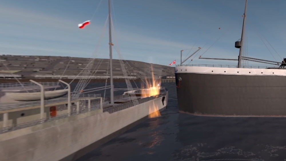 Digital recreation of the collision 