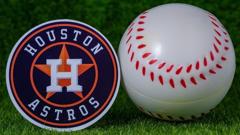 Houston Astros logo and baseball