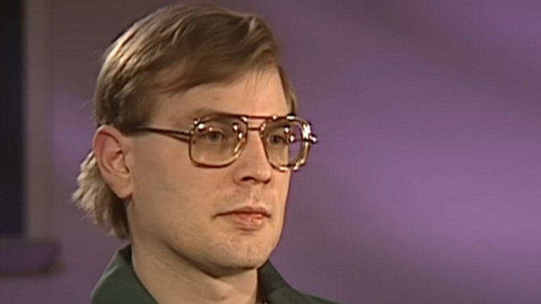 Jeffrey Dahmer in profile in court