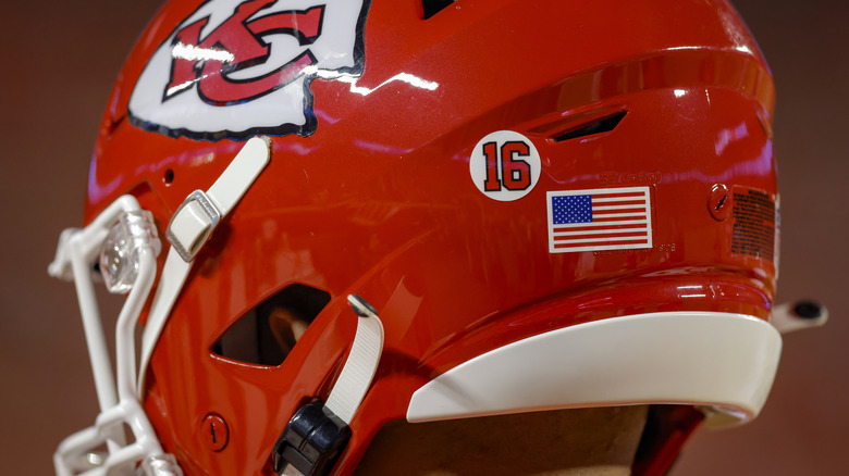 KC Chiefs helmet number 16