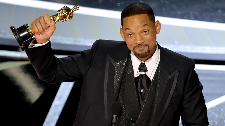 Will Smith accepting an Oscar