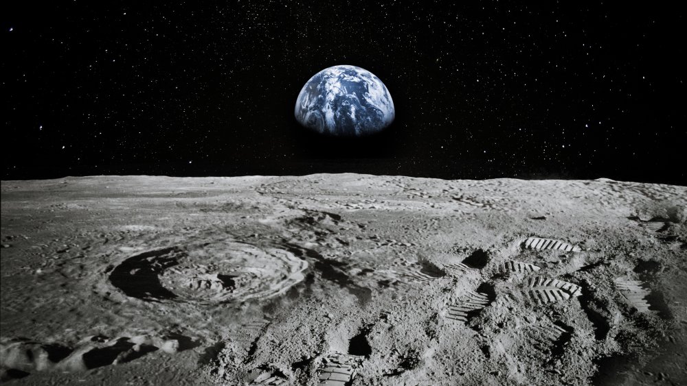 Moon and Earth