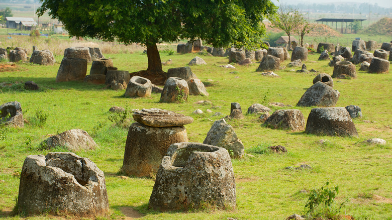 Ancient stone jars in the Plain of Jars