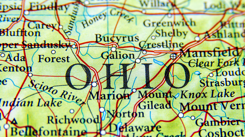 map of Ohio