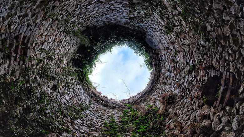 Inside view from well