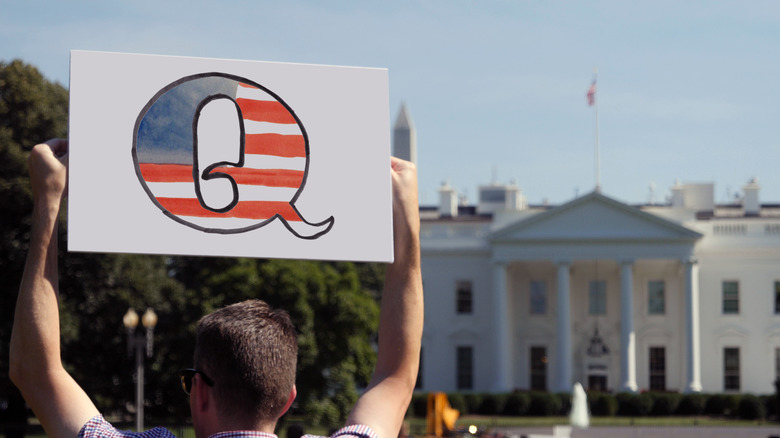 Qanon supporter outside White House