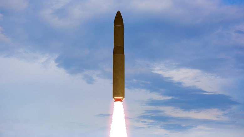 a digitally generated image of a Russian nuclear missile