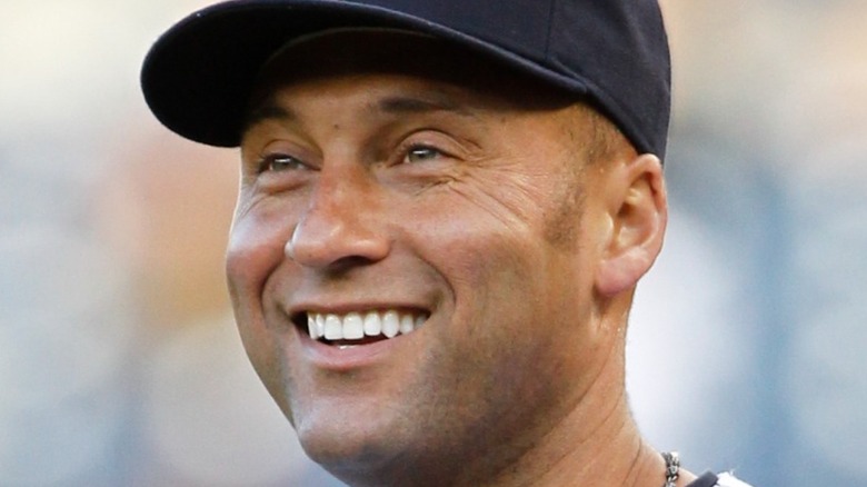 Derek Jeter in Yankees cap