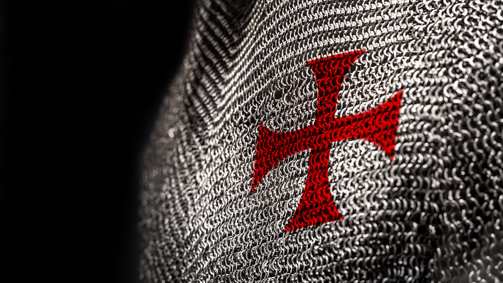 templar cross on chain mail