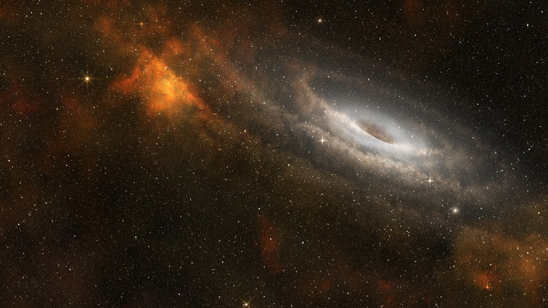 Supermassive black hole at galactic center