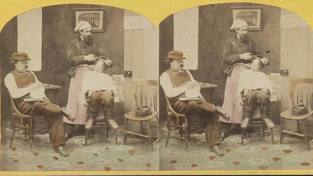 reading in barbershop
