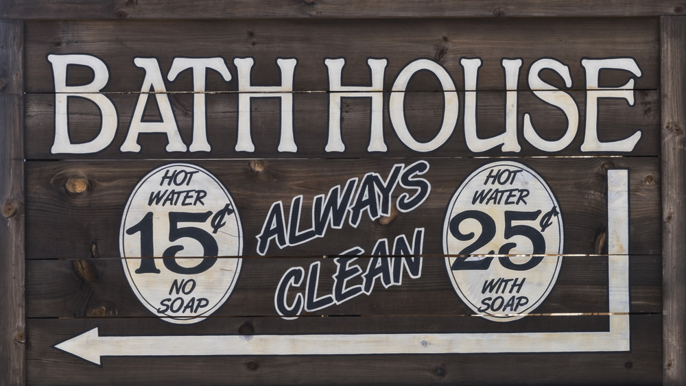 Bath house sign