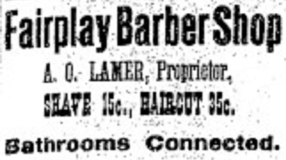 Barbershop ad 1899
